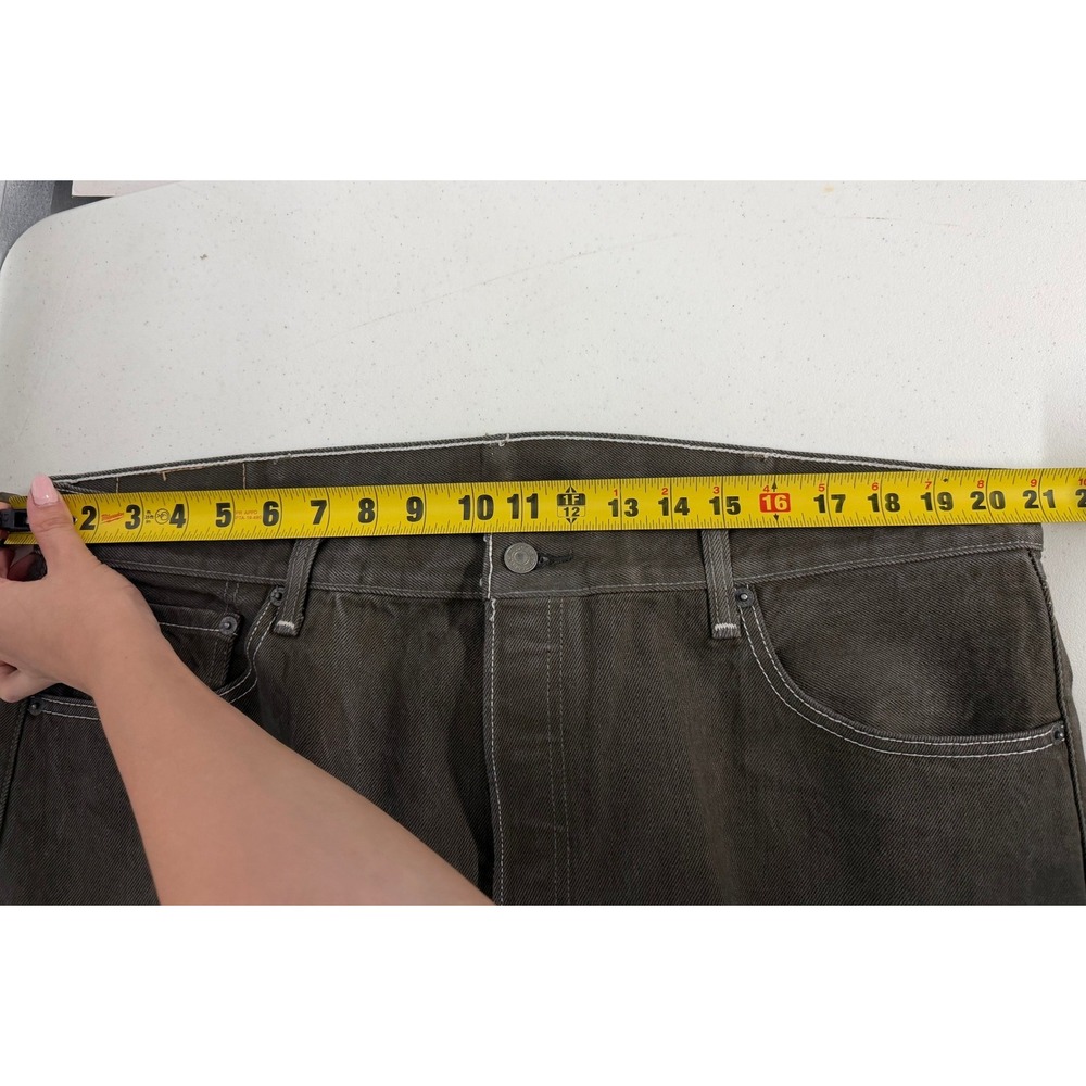 Levi's 501 Original Fit Jeans - Brown Denim - Size 42x32 - Picture 12 of 16